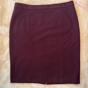 Talbots Burgundy Pencil Skirt